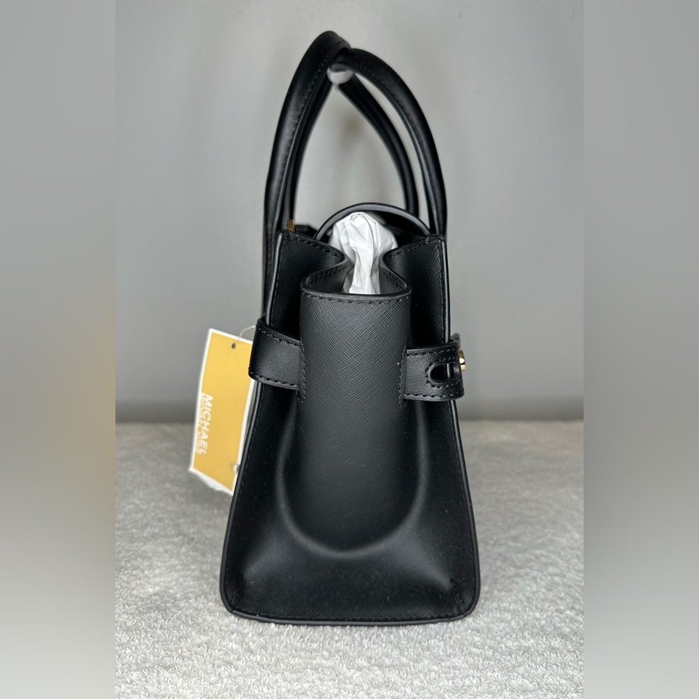 Michael Kors Carmen Medium Belted Black Satchel - Picture 5 of 6